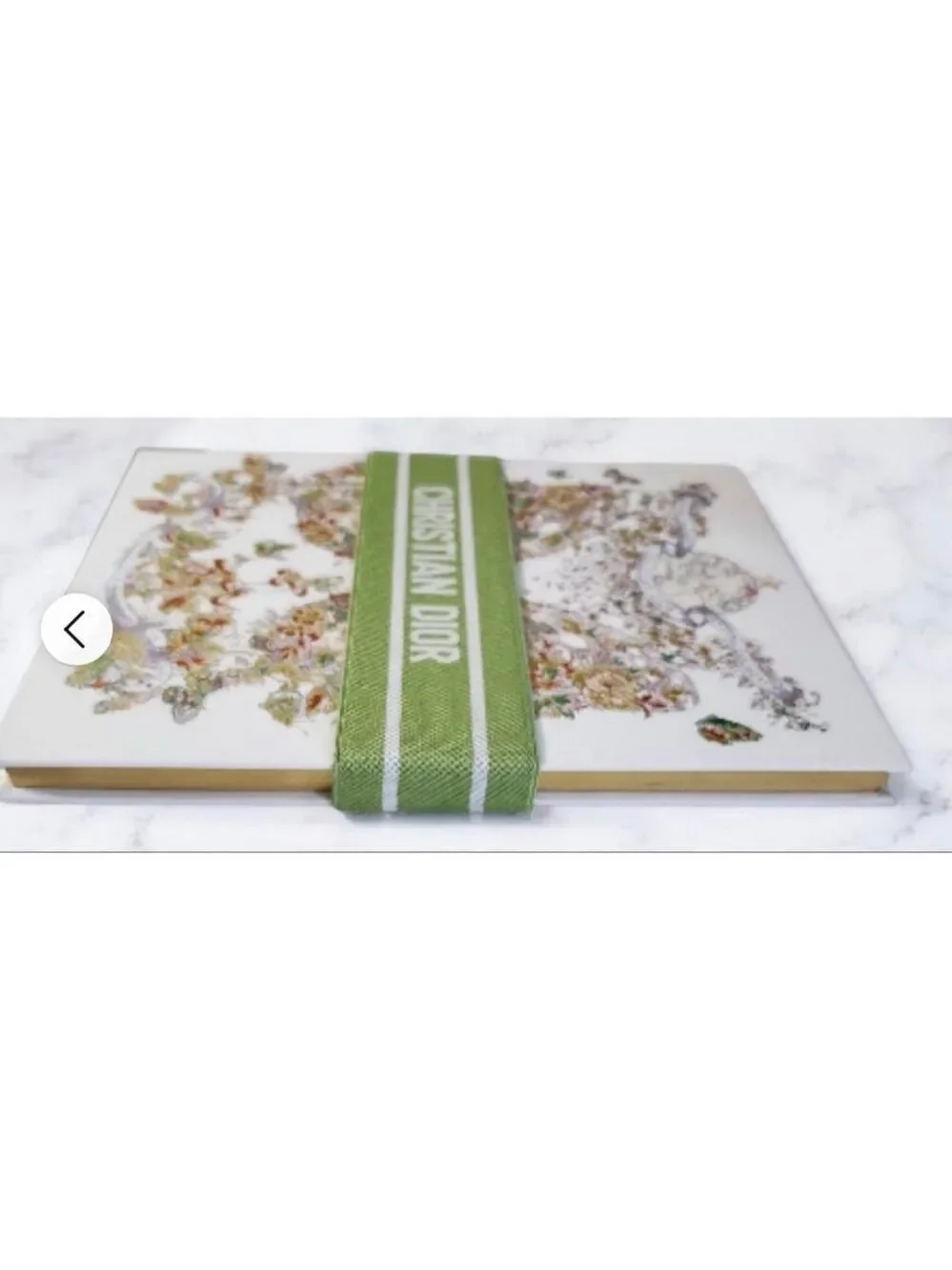 New Christian Dior White Green Floral Butterfly Notebook Journal Wrapped